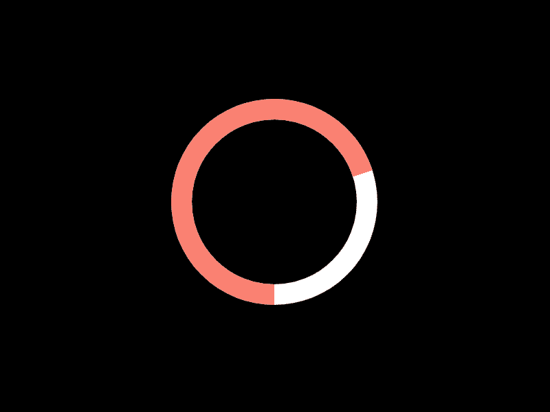 a screen shot of a horse shoe loader componet in white and coral