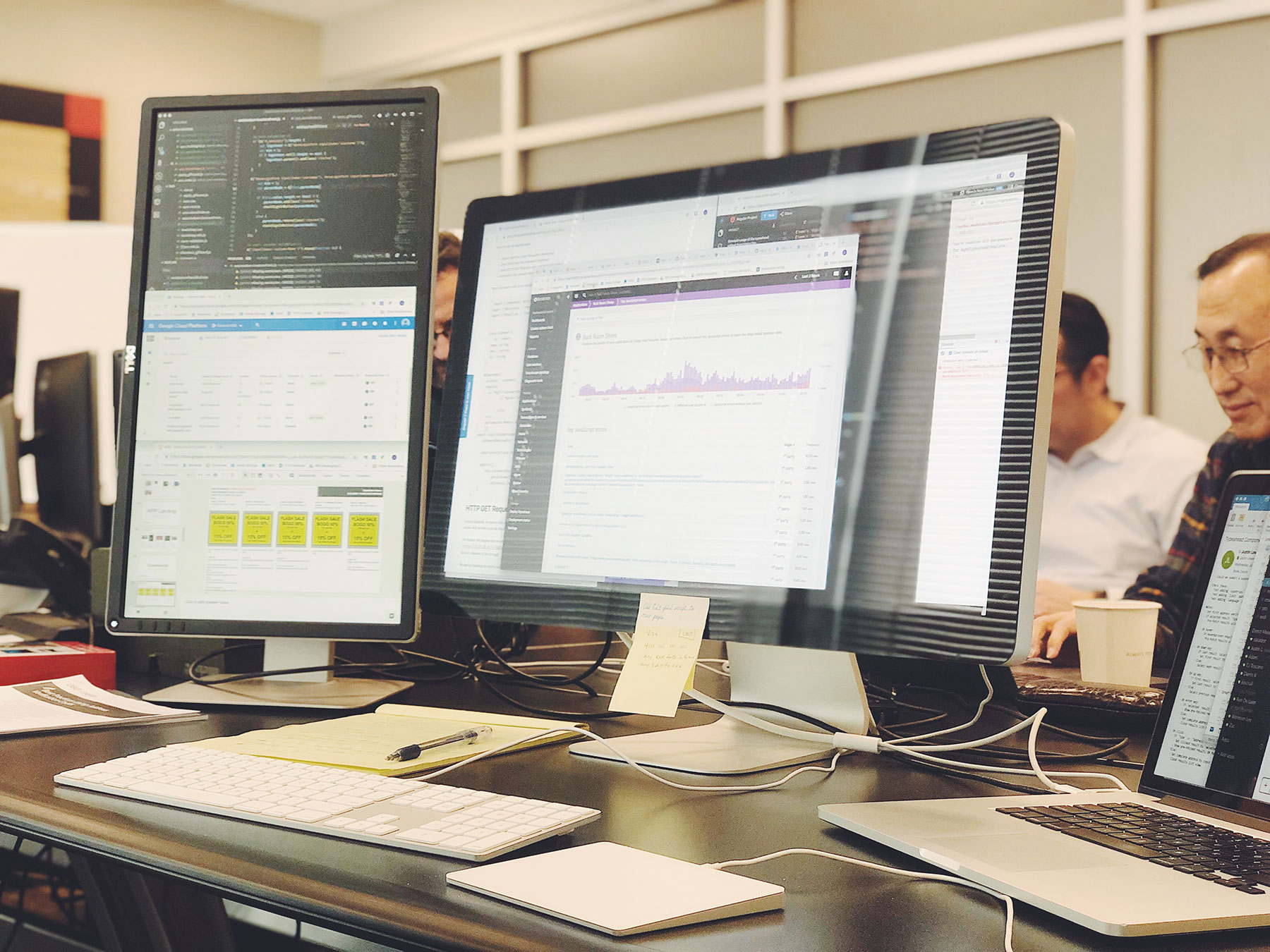 a computer screen with some data on a project we were working on